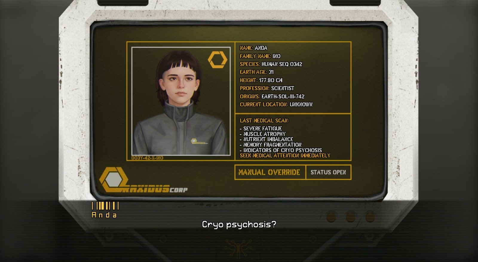 Inoverse Development Update: A New Lore Teaser from Cryosleep